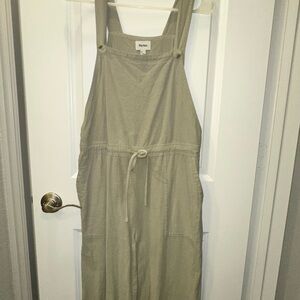 Verona Sage Green Drawstring Wide-Leg Jumpsuit